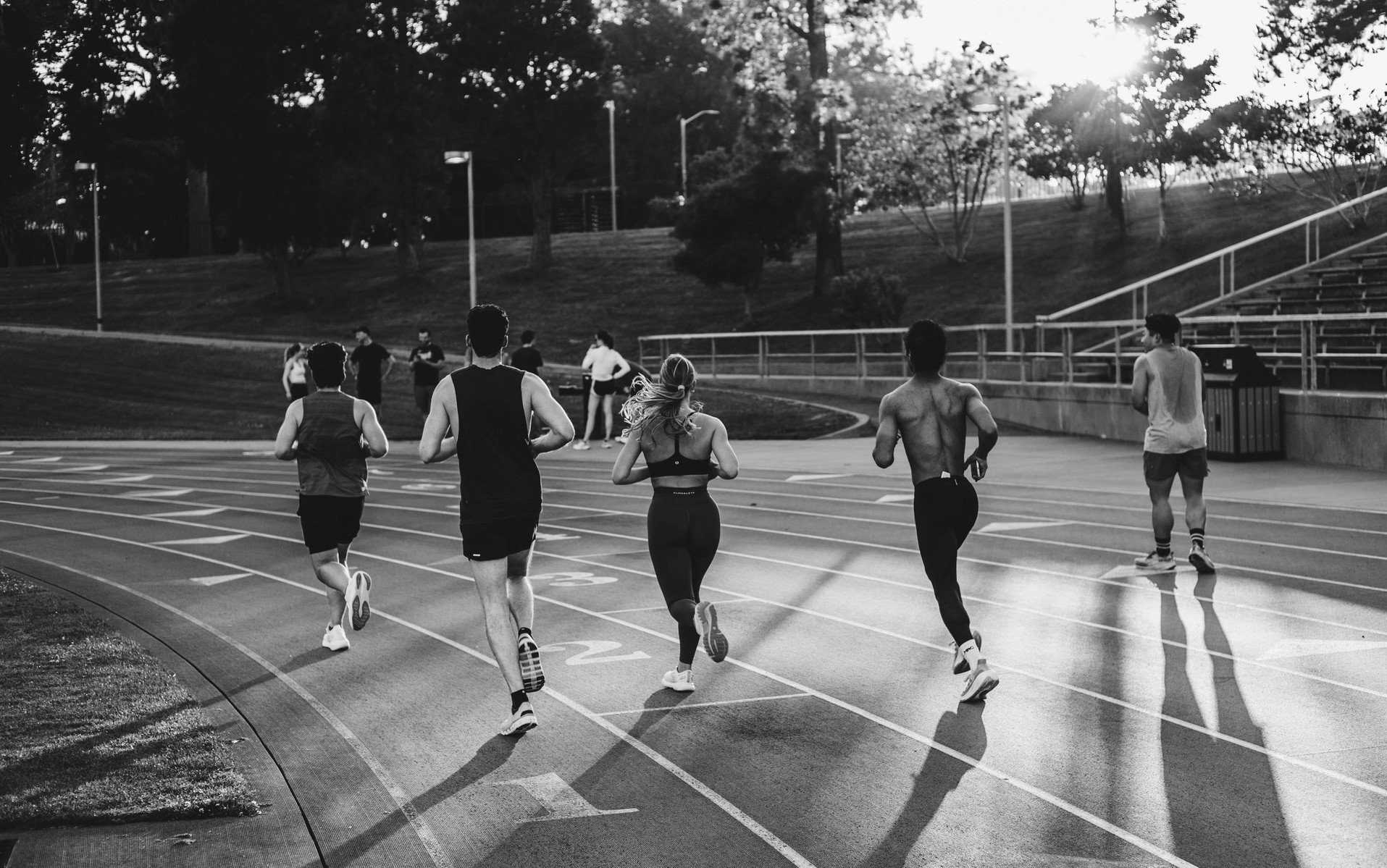 Marina Run Club runners at track night